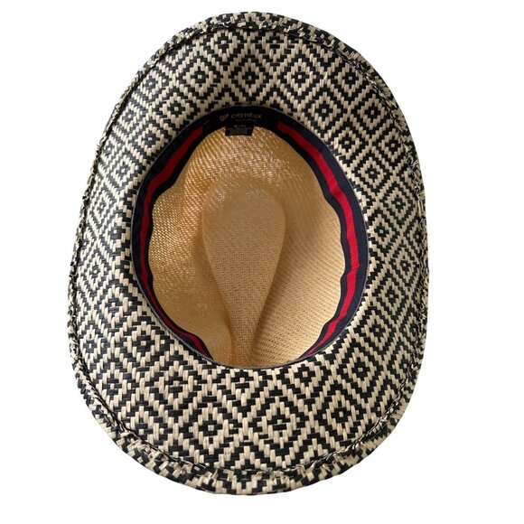 💖Cremeux Collection Beige & Black Wide-Brim Fedora Hat - Picture 5 of 5